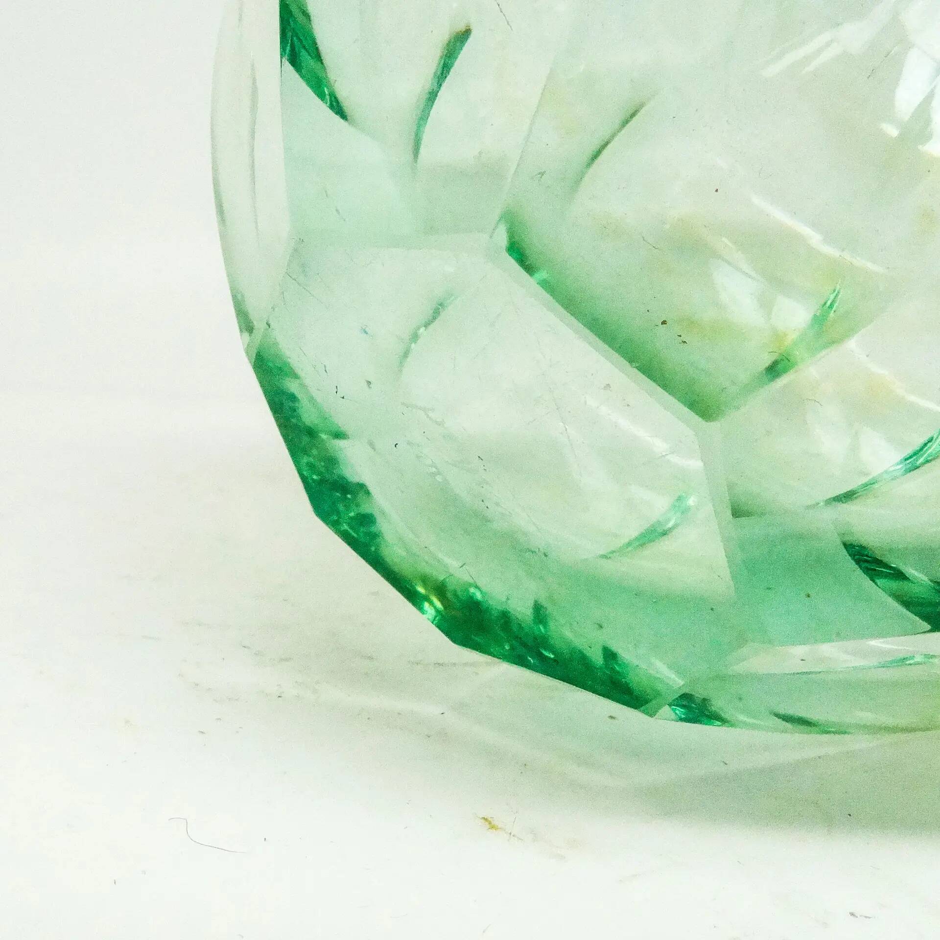 Art Deco vase, crystal, Moser, Czechoslovakia, 1930s
