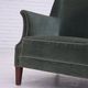1960s, Danish 3-seater sofa, original turquoise-green furniture velour.