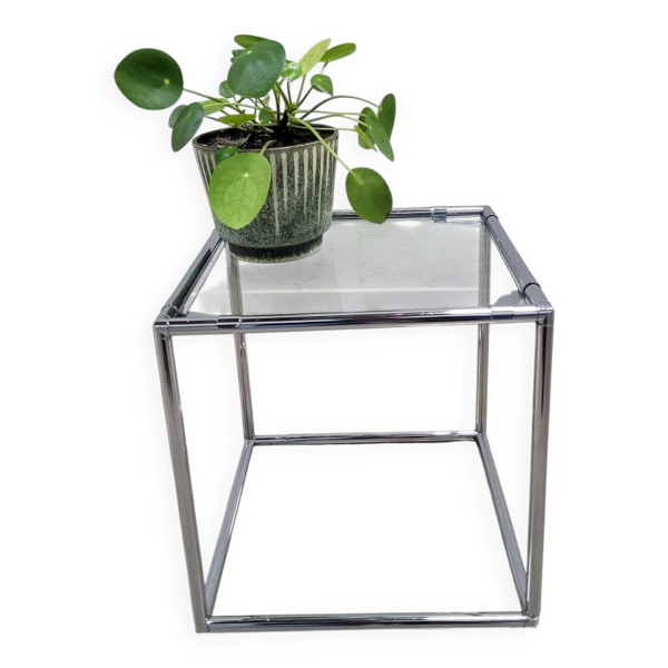 Table d'appoint modulaire en chrome 1960s Poul Cadovius Série Abstracta