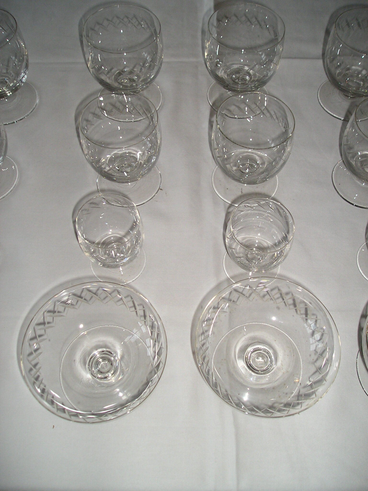 Glass service for 6 people from the 70s