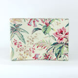 Tabouret mid century en chêne et lin, Ton Tchécoslovaquie années 1960