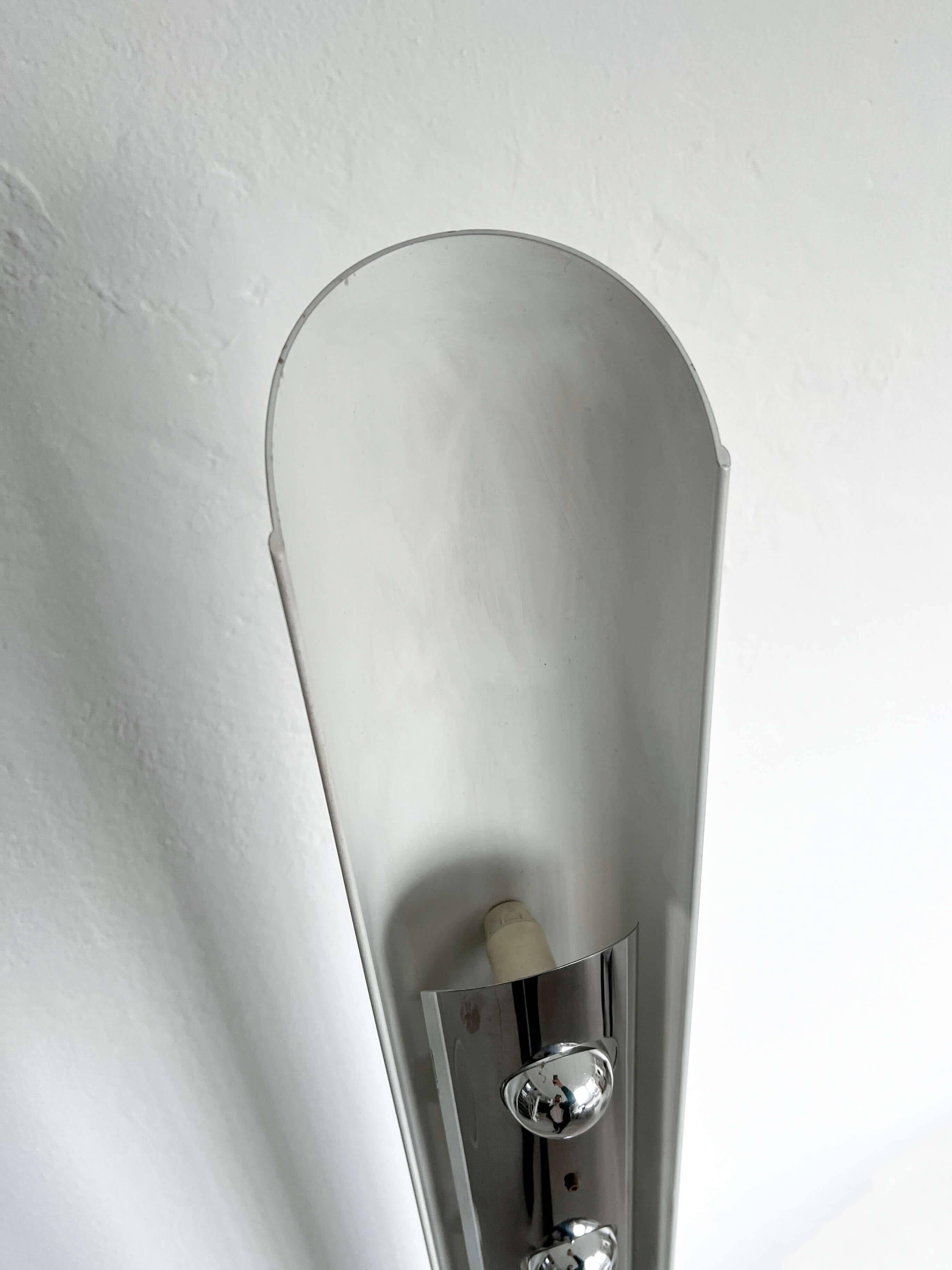 Vintage Italian Chromed Space Age totem lamp by Enrico Tronconi, made in Italy