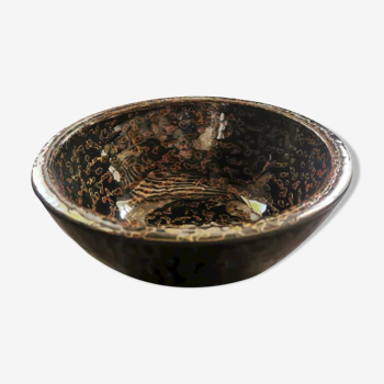 Laque japonaise bol pour riz ou soupe mizo laque Kara-Nuri, magnifique vaisselle d'art japonaise.