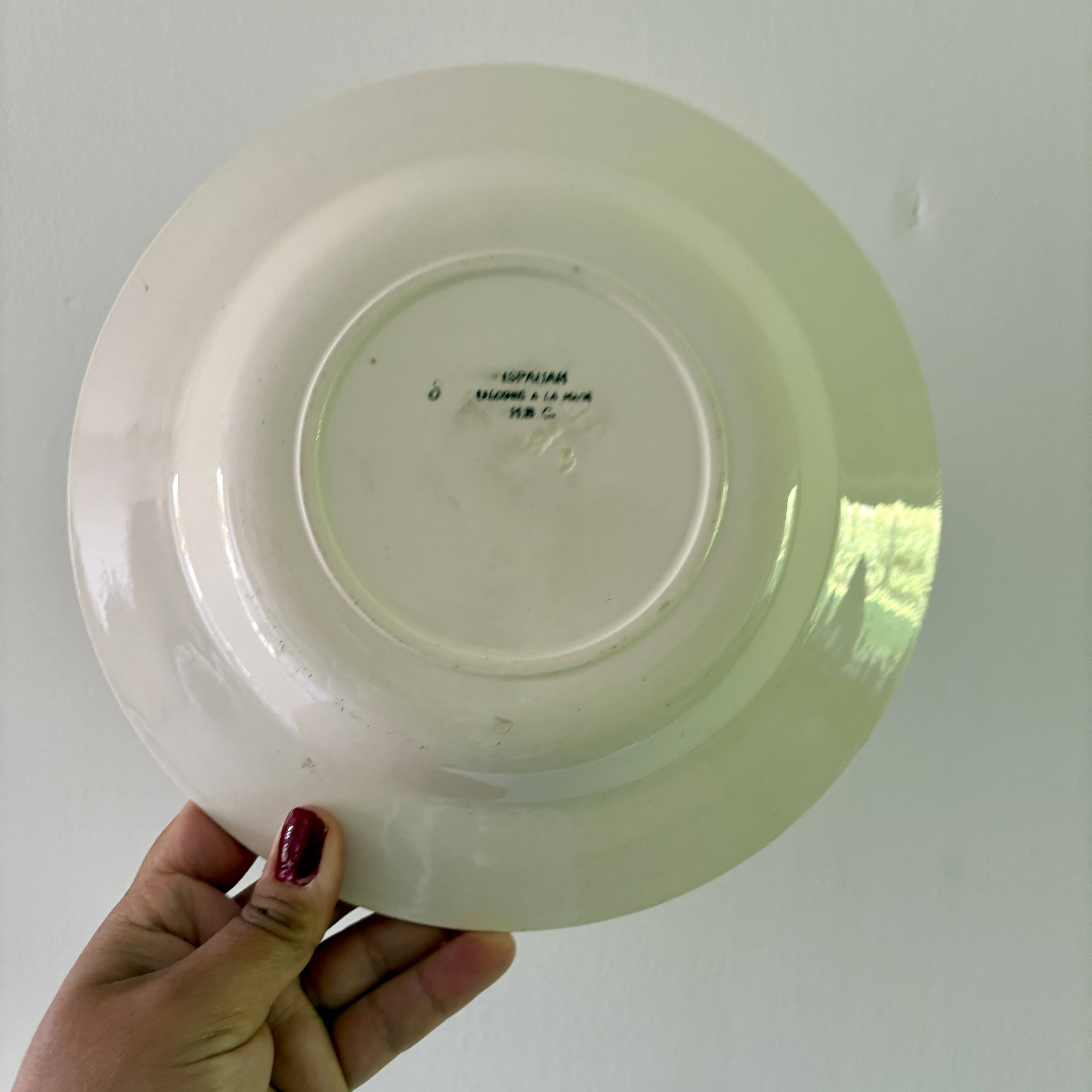 Set of 8 mismatched vintage soup plates