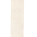 Berbere carpet beni ouarain ecru corridor with relief bands 303 x 78 cm
