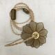 Flower walkman lamp in mother-of-pearl and brass