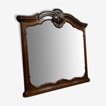 Miroir style Louis XV en noyer vers 1900 130cm