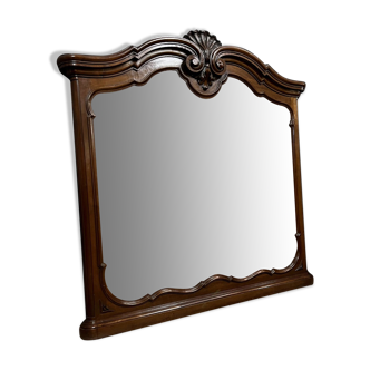 Miroir style Louis XV en noyer vers 1900 130cm