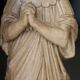 Sacred art: 19th century beechwood cherub statuette