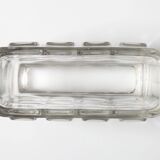 František Vizner Glass Jardinière Vase, Mid-Century Czech Design / 1963