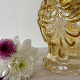 Vintage amber glass tulip walker