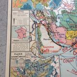 Map of old cardboard school Asia Jean Brunhes Deffontaines