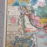 Map of old cardboard school Asia Jean Brunhes Deffontaines