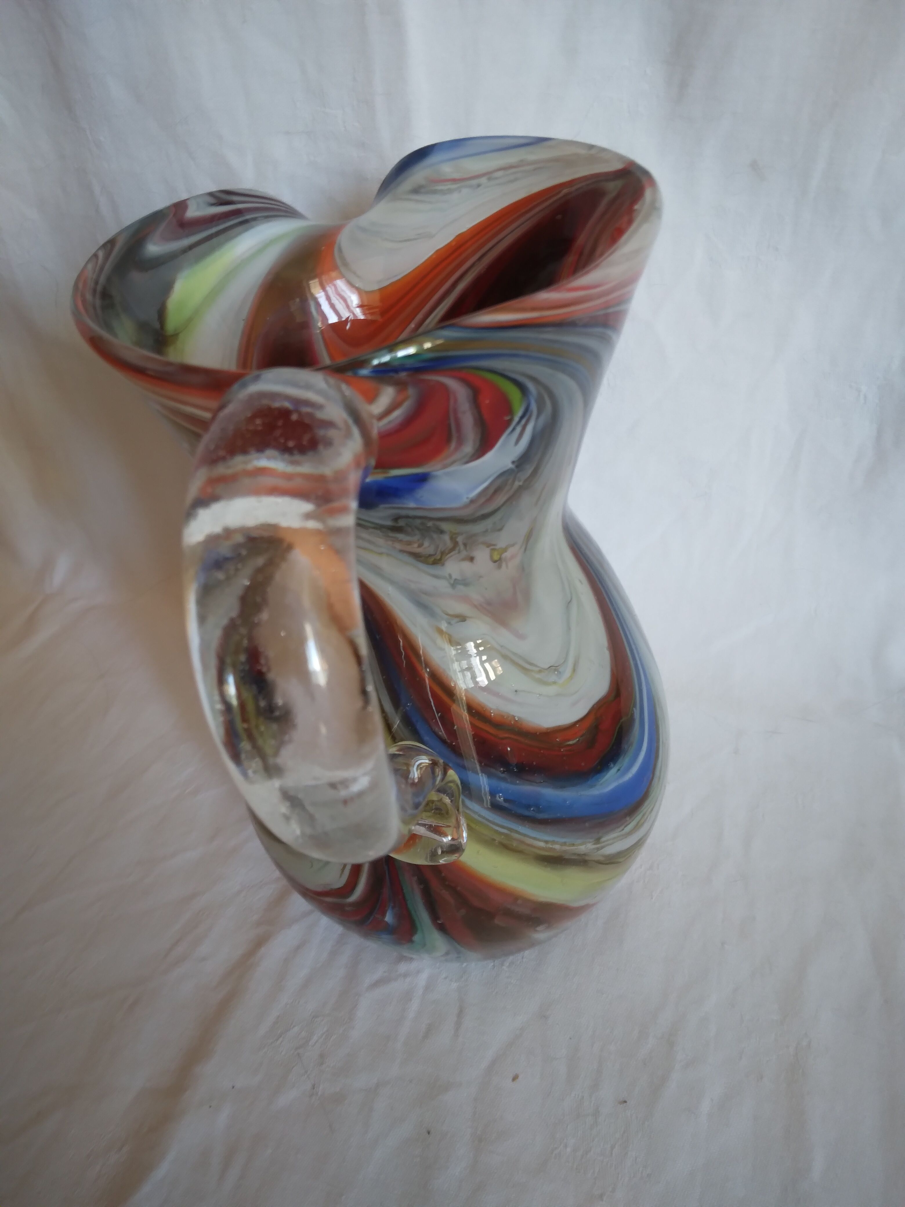 Vintage glass pitcher water decanter
