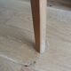 Bridge chair with armrests Scandinavian style yellow skaï