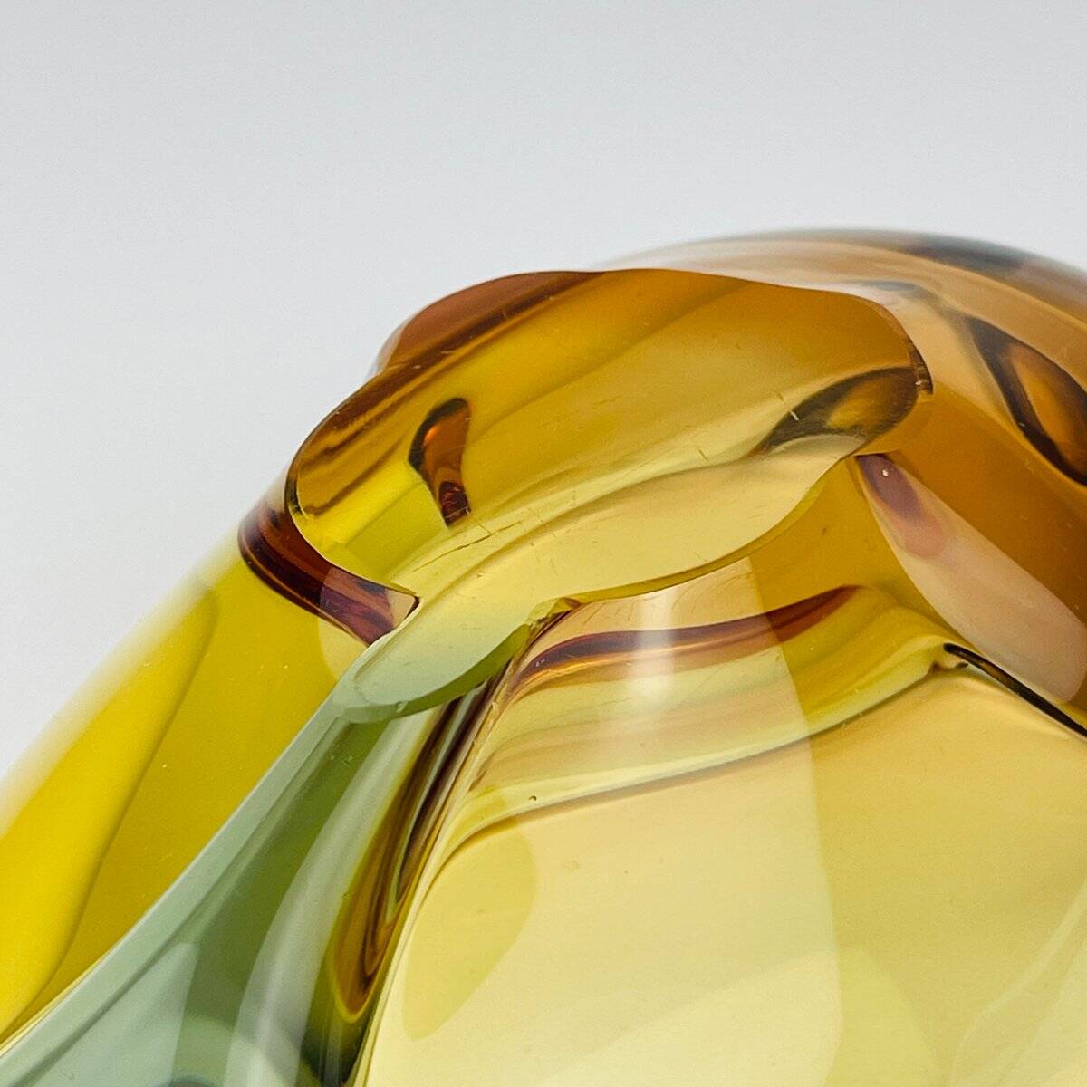 Bohemian Romana Ashtray by Hana Machovska for Mstisov Glassworks, 1960s