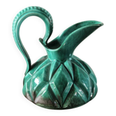 Art Deco ceramic pitcher, signed Alexandre, Belgium.