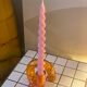 Vase soliflore minimaliste en verre soufflé orange rétro