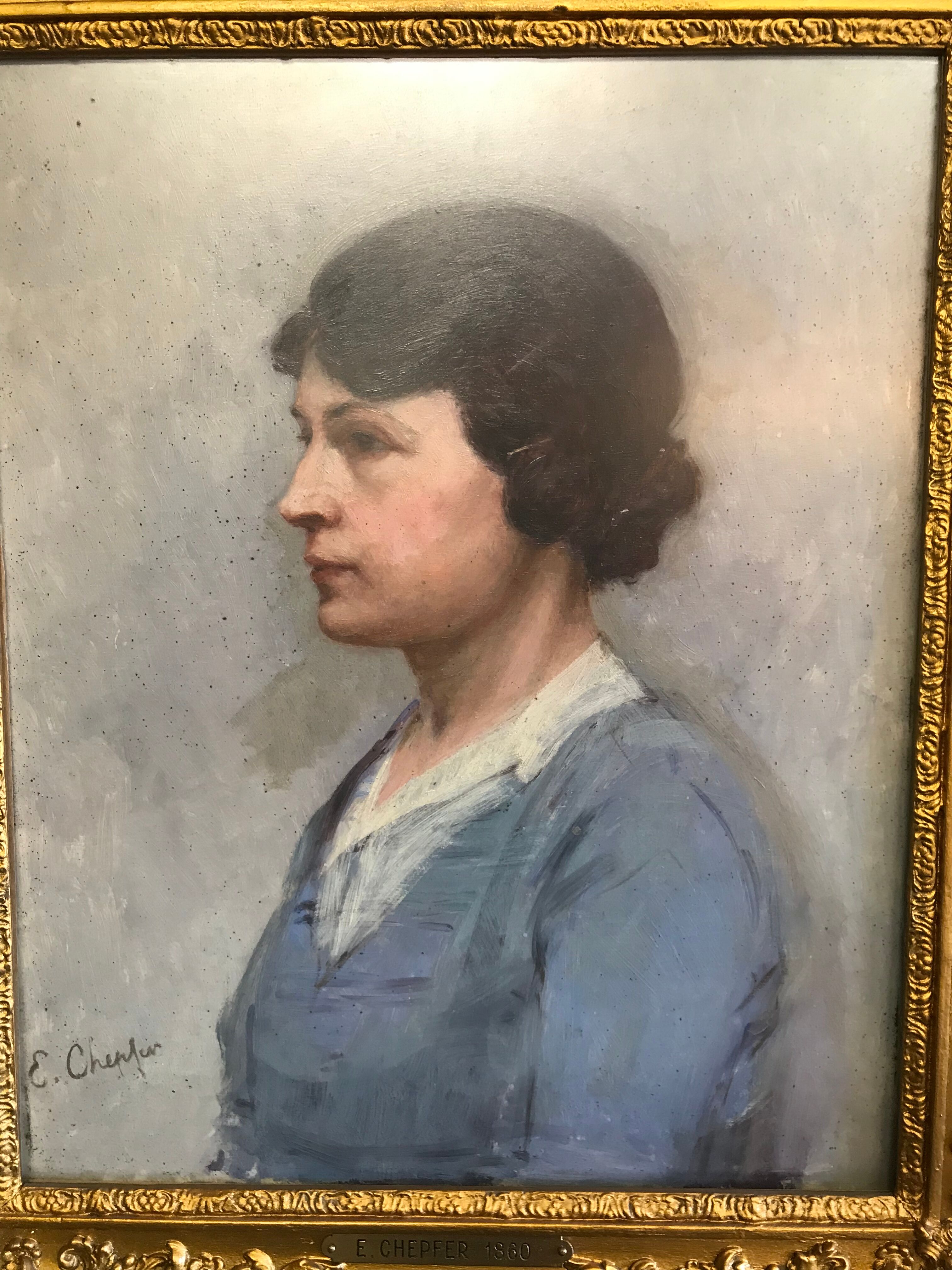 Beautiful framed portrait of Emile Chepfer