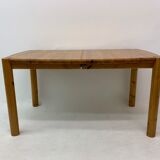 table à manger extensible en bois de pin, Rainer Daumiller, années 1970