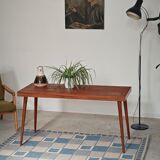 Side table compass legs Czechoslovakia Dievozpracujici mahogany