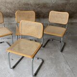 4 cantilever chairs Cesca B32 by Marcel Breuer