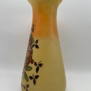 Legras Art Nouveau vase in enameled glass with flower decoration