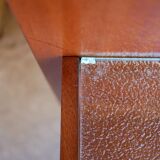 With suspended nightstands vintage teak bed