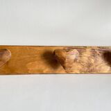 Vintage wooden heart coat rack