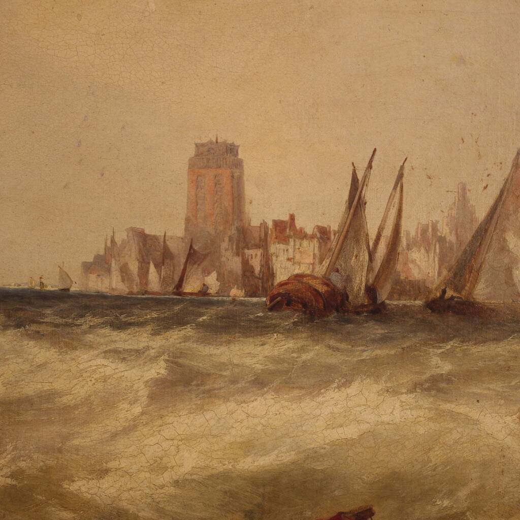 Seascape Painting From The Second Half Of The 19th Century