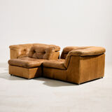 Modular leather sofa, set of 3