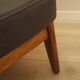 Oak leather sofa by Brockmann Petersen, Danish design 1970s