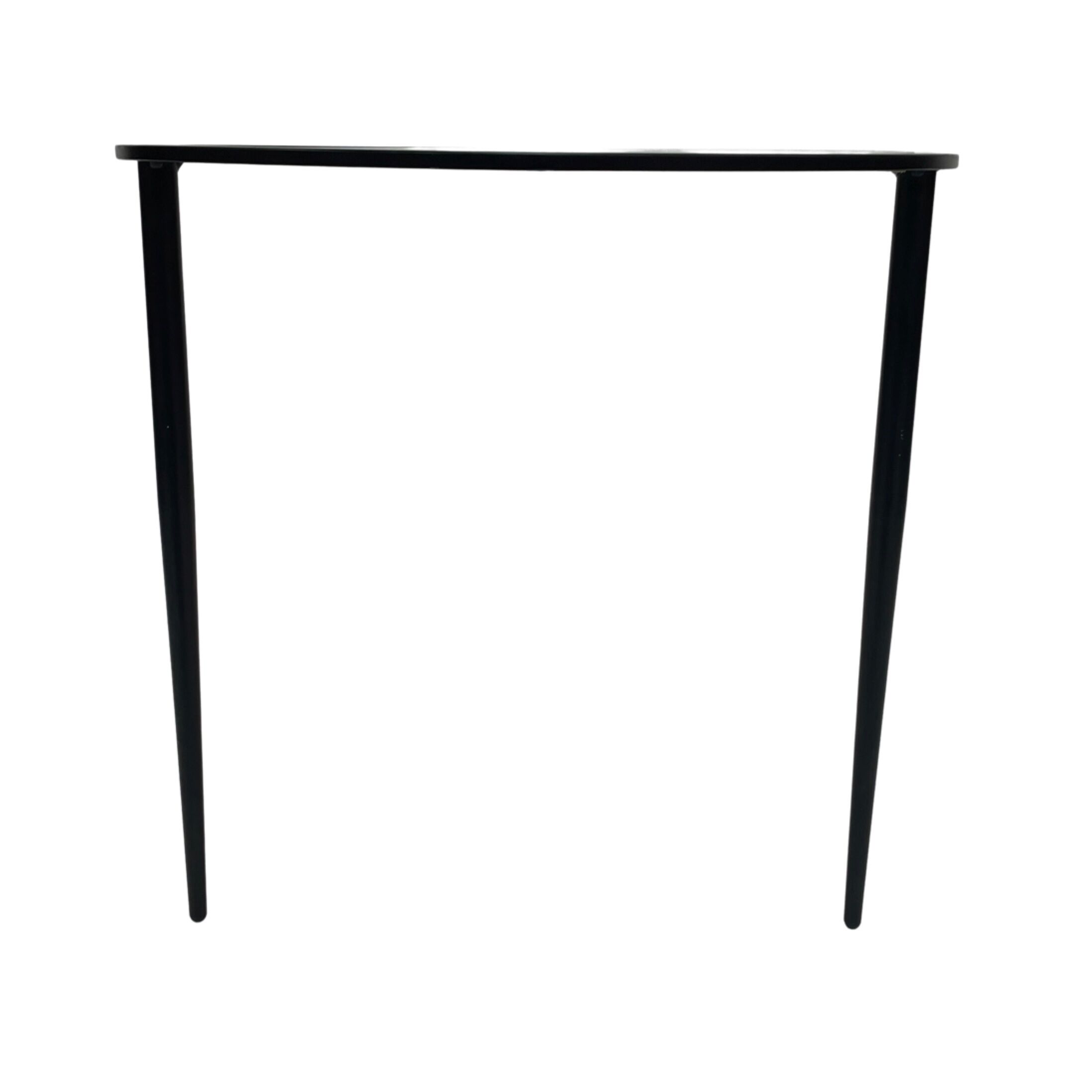 Vintage side table 80s metal and glass