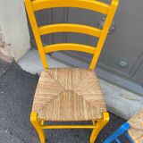 Paire de chaises rustique bistrot