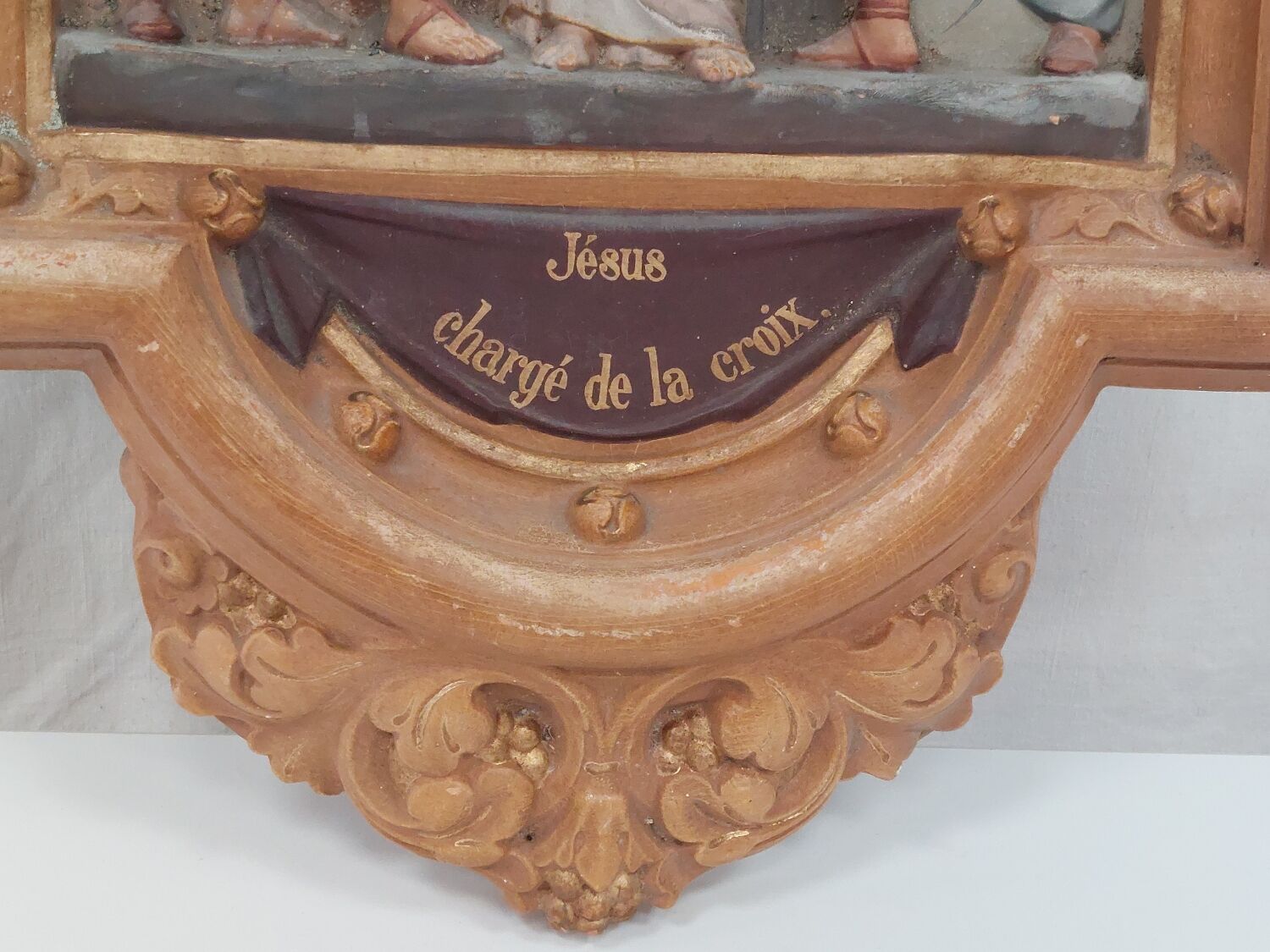 Terracotta decoration "stations of the cross"