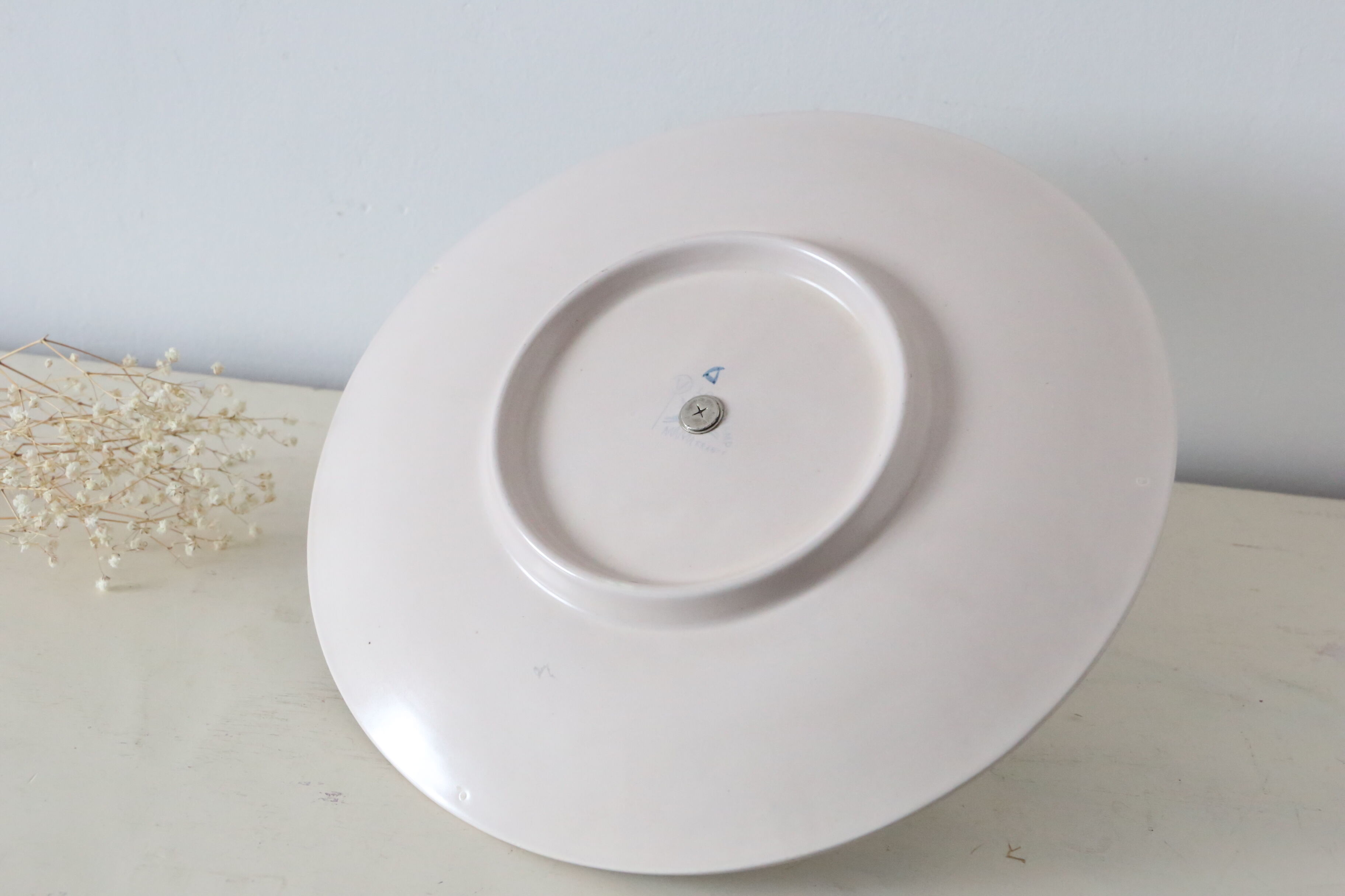 Plat serviteur Longchamp peint à la main vintage