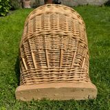 Champagne hood, hanging wicker basket