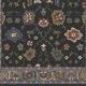 Black floral home rug