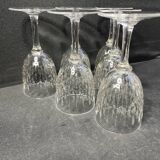 6 burgundy wine glasses baccarat paris service