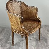 Pair of caned armchairs in Louis XVI style, 19th century