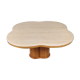 Table basse vintage "nuage" en travertin, années 80