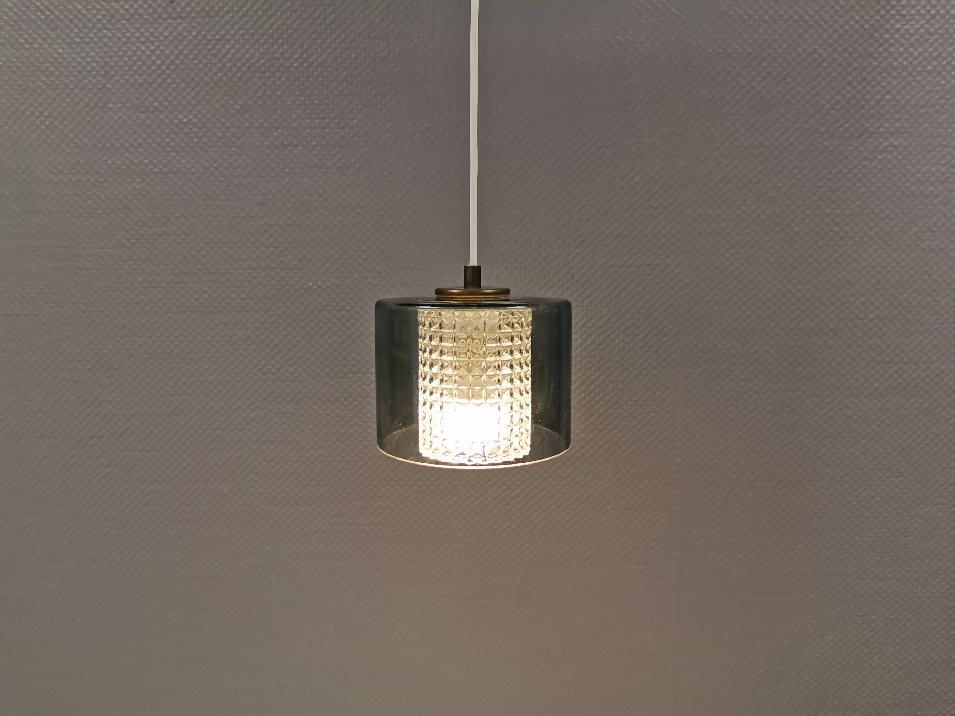 Swedish hanging lamp from Orrefors glassworks