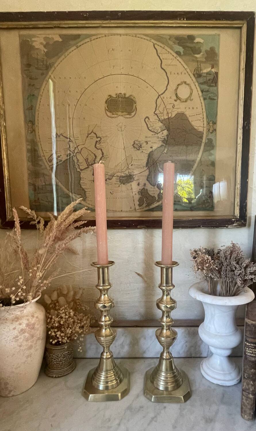 Pair of brass candlesticks circa 1880