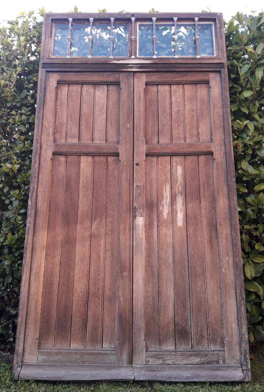 Double entrance door 227x142.2cm oak multi-point lock and frame