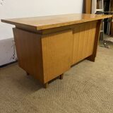 Old wooden desk and armchair