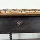 Louis XIII style table in blackened wood and tapestry