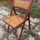 Pair of Italian folding chairs in vintage canning