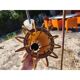 Suspension vintage en rotin