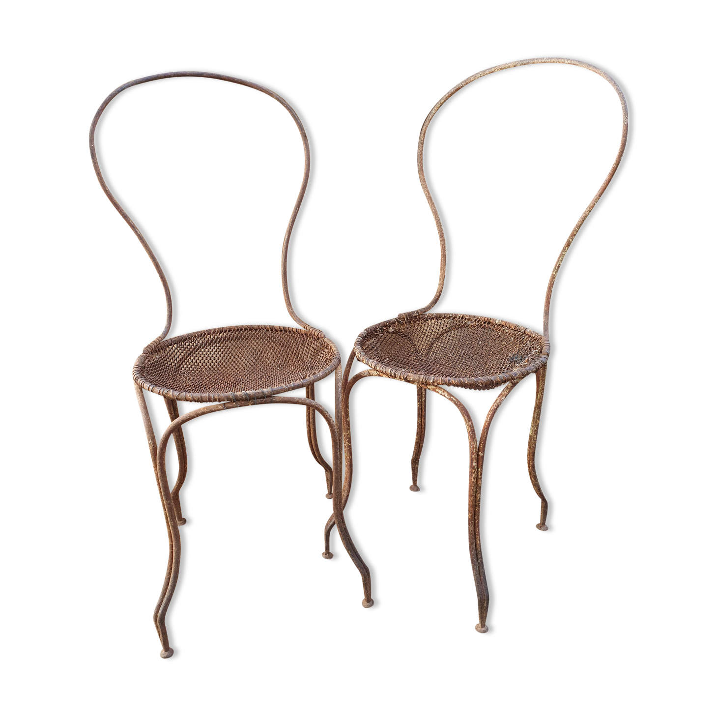Pair of 19th century garden chairs