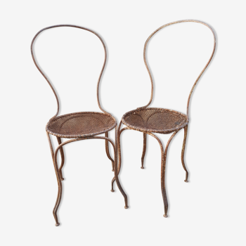 Pair of 19th century garden chairs